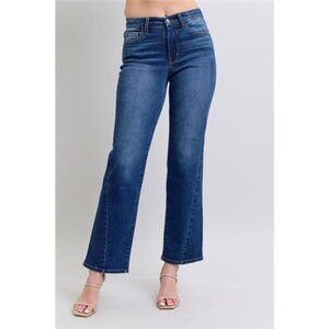 Judy Blue Full Size Side Seam Detail Straight Jeans with Pockets